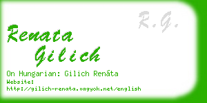 renata gilich business card